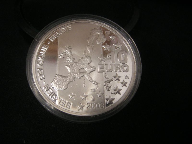 (afbeelding voor) 10 Euromunt België 2003 Georges Simenon Proof